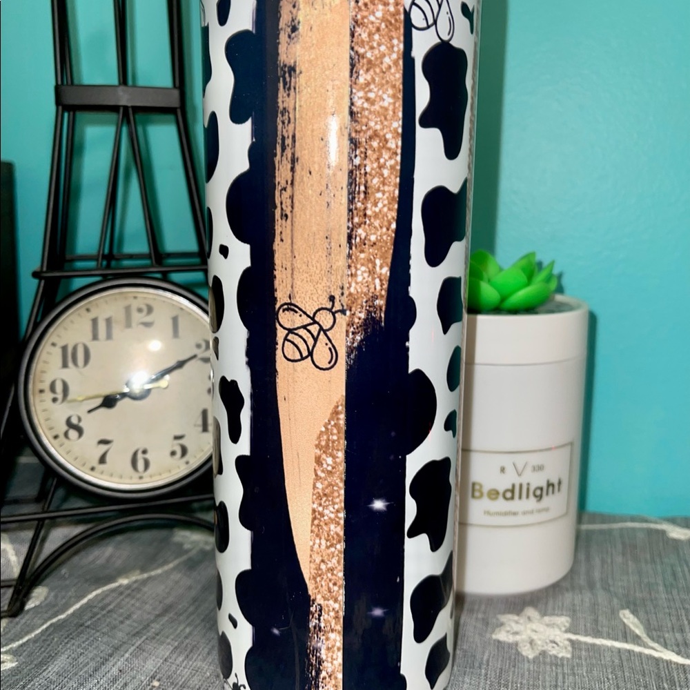 Bee/leopard sublimation tumbler